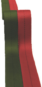 Mil-Spec Tubular Webbing - Red and OD Green